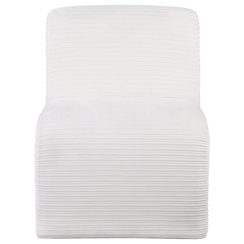 Winne - Curved Armless Accent Chair by HouseOfZazla