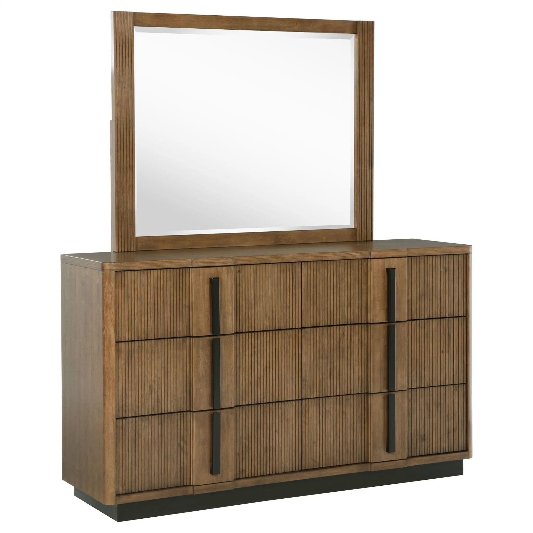 Terrace 6-drawer Dresser and Mirror Ash Brown by Unique Piece Furniture