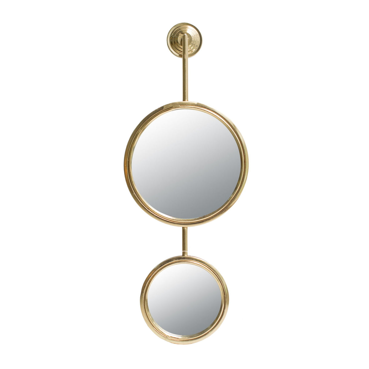 2 Circle Mirrors For Wall Decor in Gold, photo 9 of 9