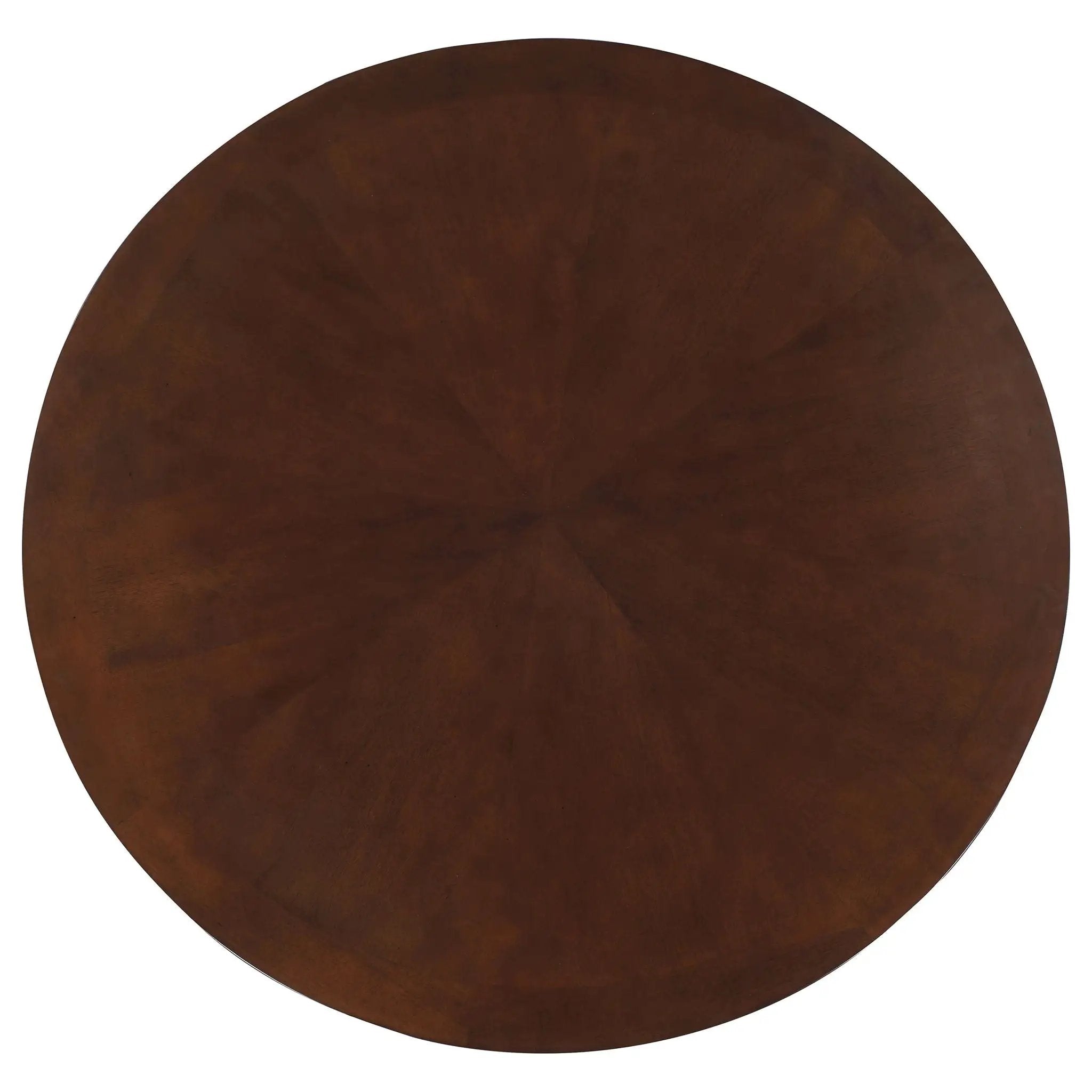 Calloway - Round Game Table With Pedestal Base - Dark Brown by HouseOfZazla