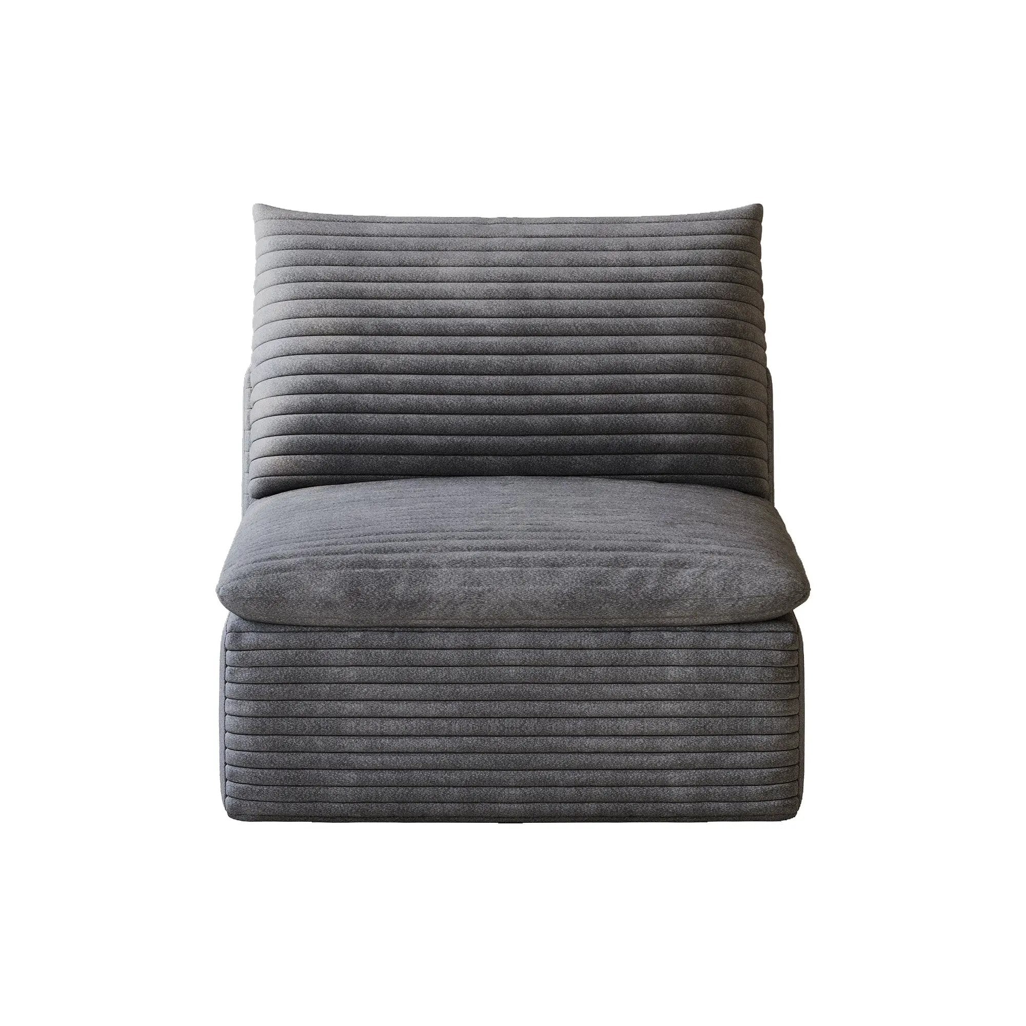1 Middle Seat Sofa - Dark Fabric by HouseOfZazla