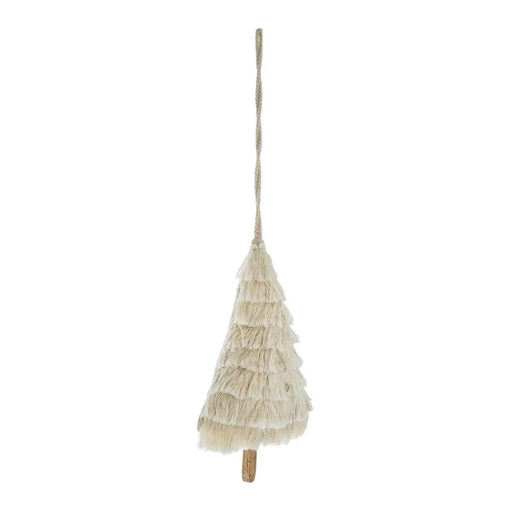 Fringes Embellished Tree Shape Ornament Set of 6 by HouseOfZazla