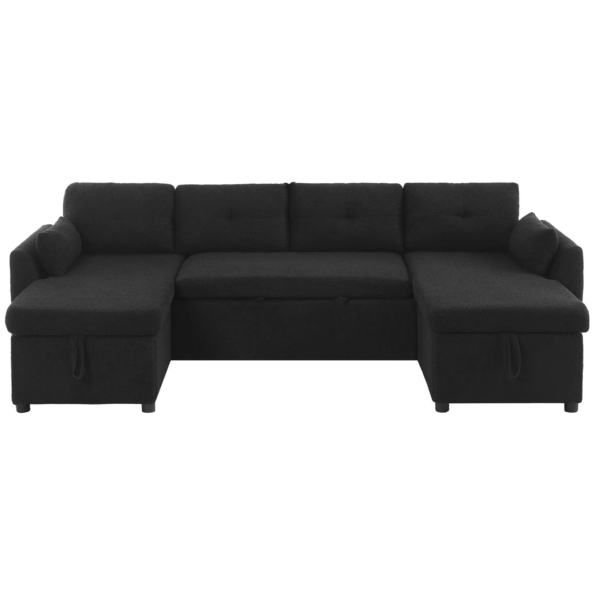 U-Shaped Sectional Sofa Bed With Storage And USB Ports by Unique Piece Furniture
