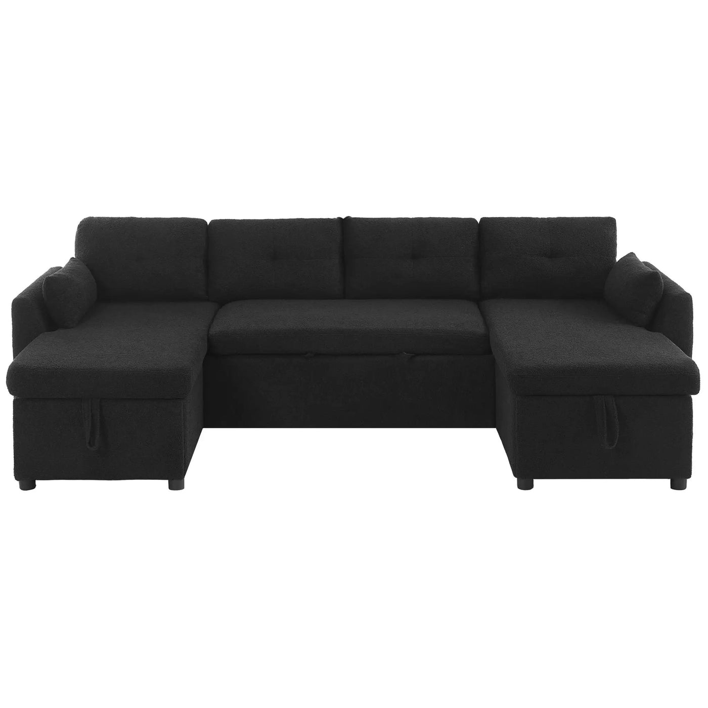 U-Shaped Sectional Sofa Bed With Storage And USB Ports by HouseOfZazla