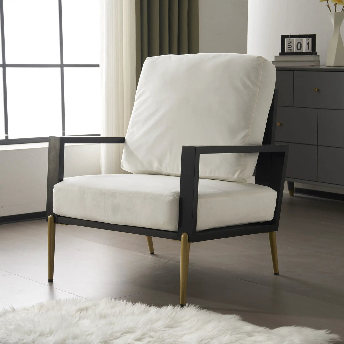 Modern Armchair With Solid Wood Frame by HouseOfZazla