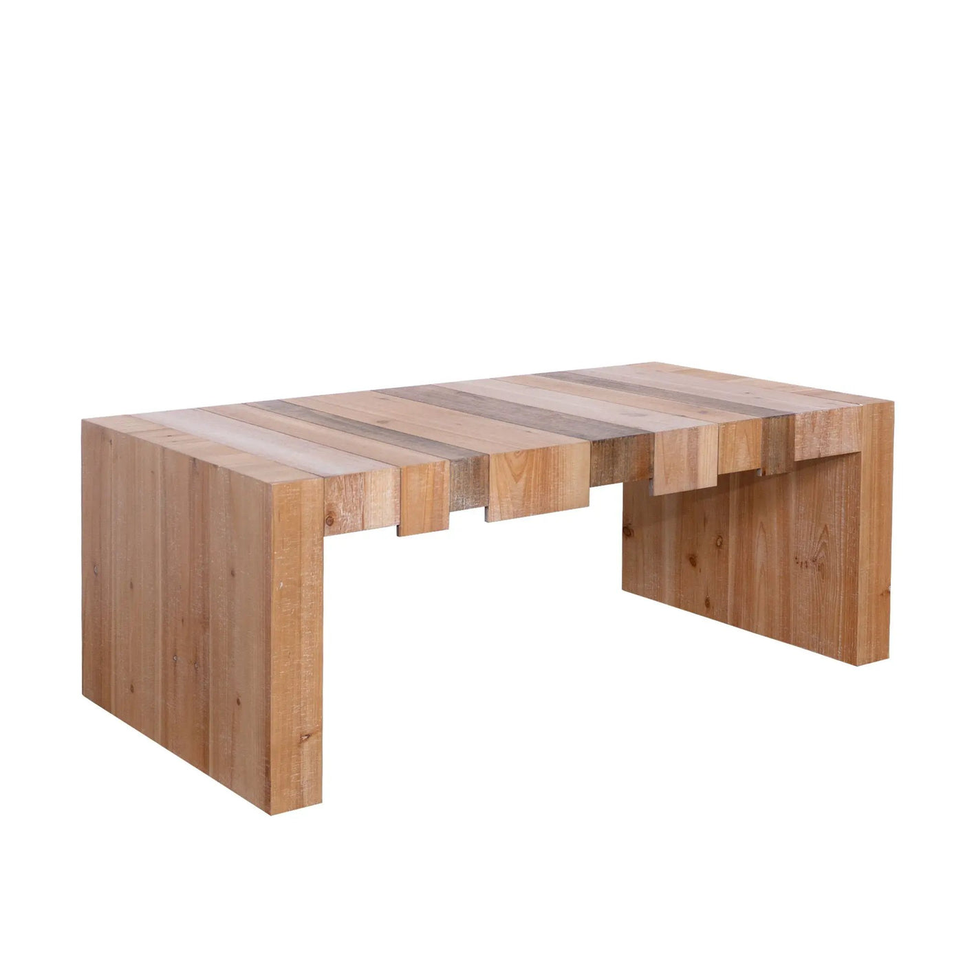Modern Rustic Table With Sculpted Block Design by HouseOfZazla