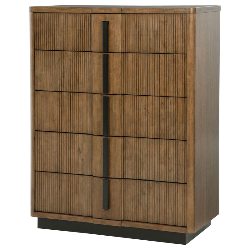 Moraga - 5 Drawer Chest Of Drawers - Ash Brown by HouseOfZazla