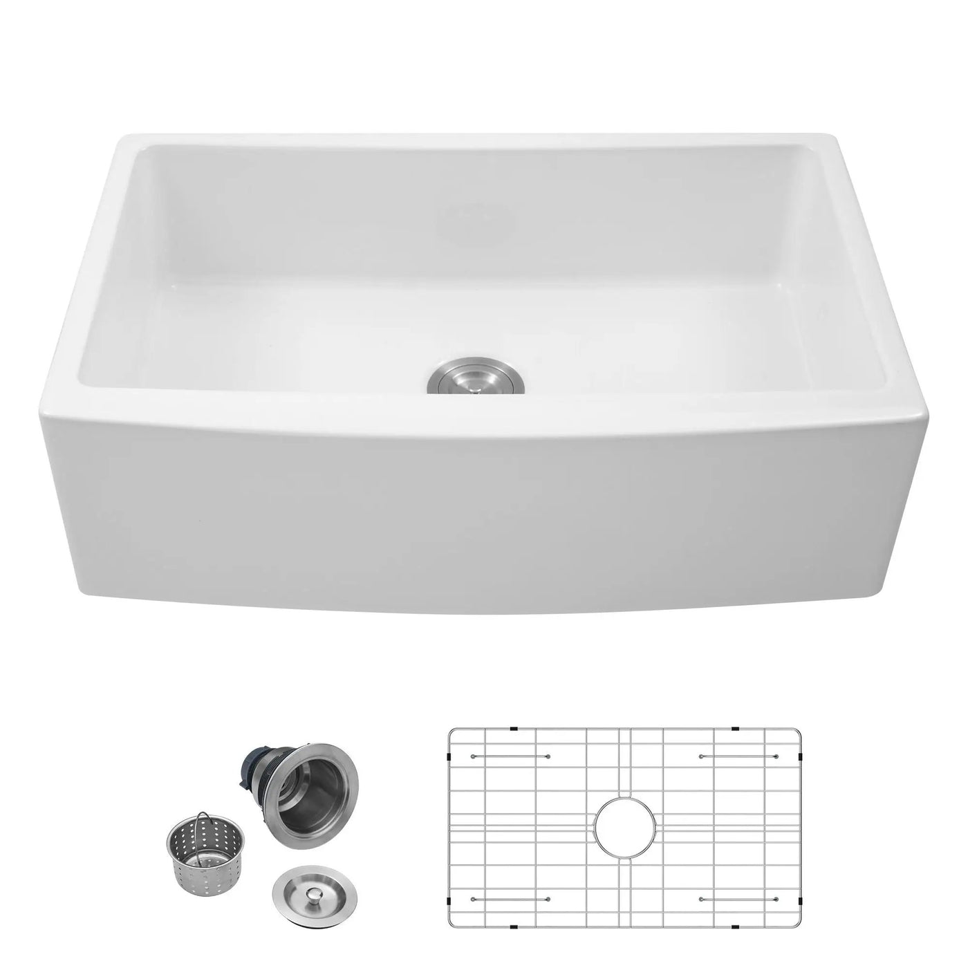 Farmhouse Sink, Apron Front Single Bowl With Arch Edge Design by HouseOfZazla