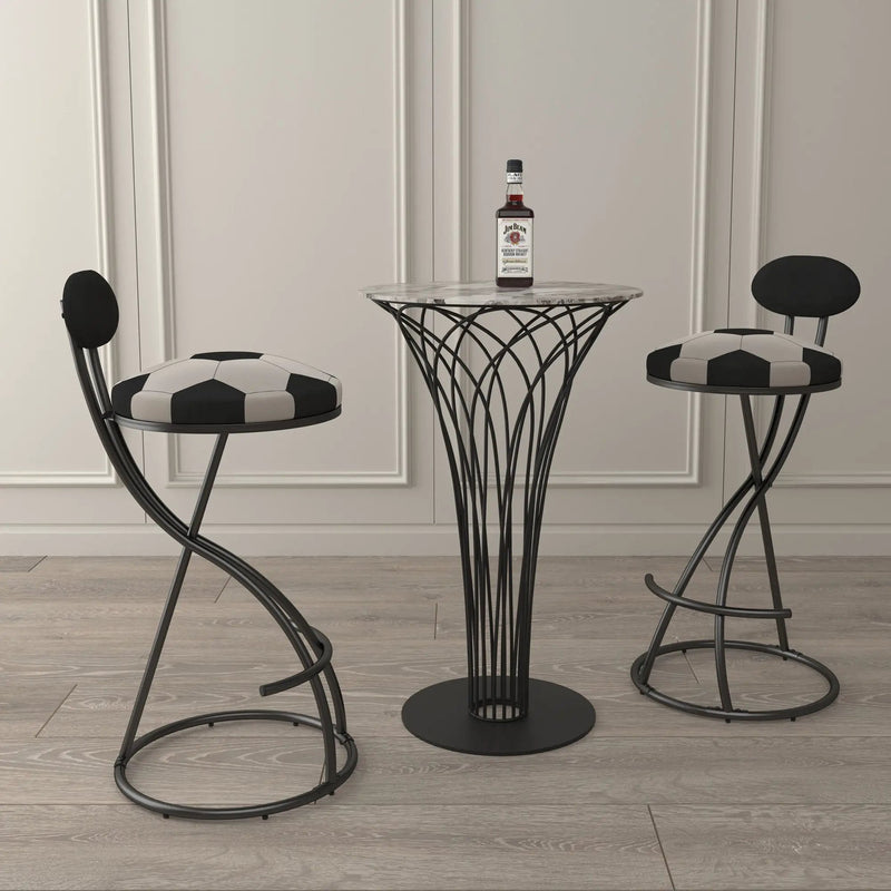 Upholstered S-shaped Barstools Set of 2 by HouseOfZazla