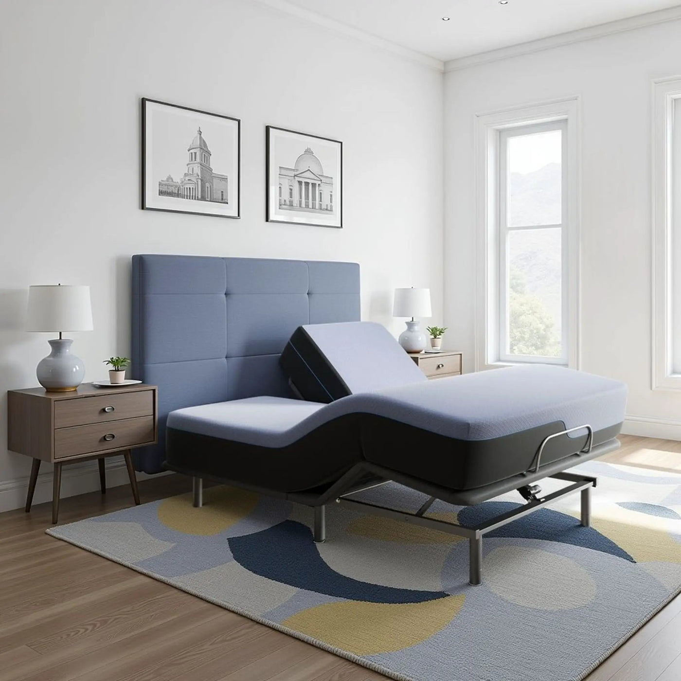 Refresh - 12" Flex Head Memory Foam Hybrid Mattress And Adjustable Base Bundle by HouseOfZazla