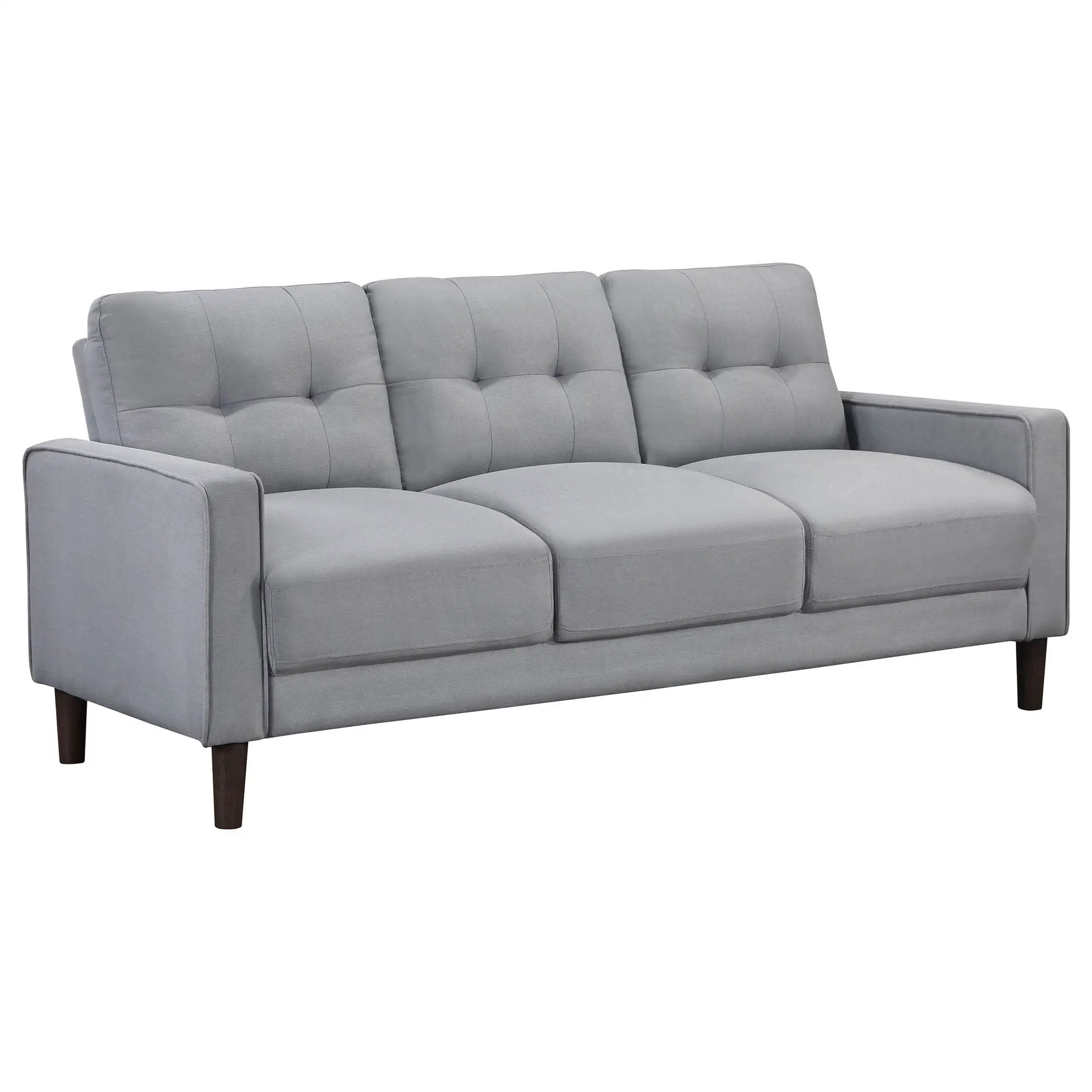 Bowen Upholstered Track Arm Tufted Sofa Grey by Unique Piece Furniture
