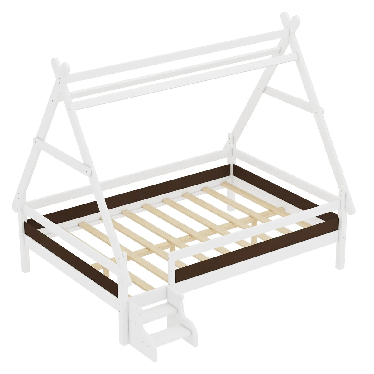 Full House Platform Bed with Stairs by HouseOfZazla