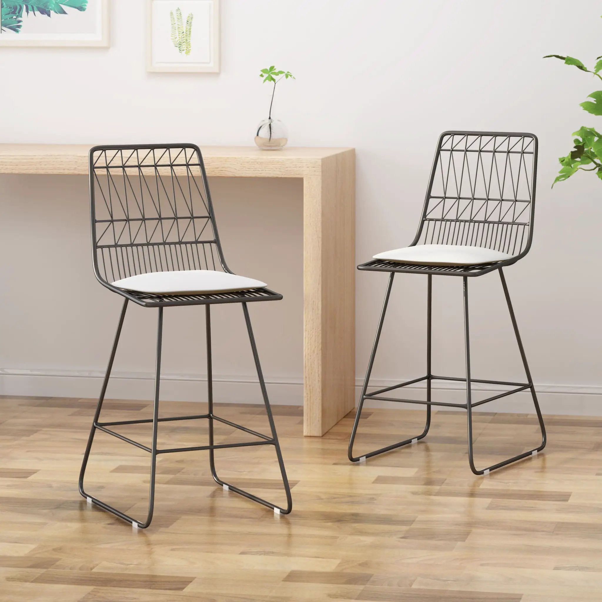 Yearning Iron Counter Stool With Water Resistant Cushion by HouseOfZazla