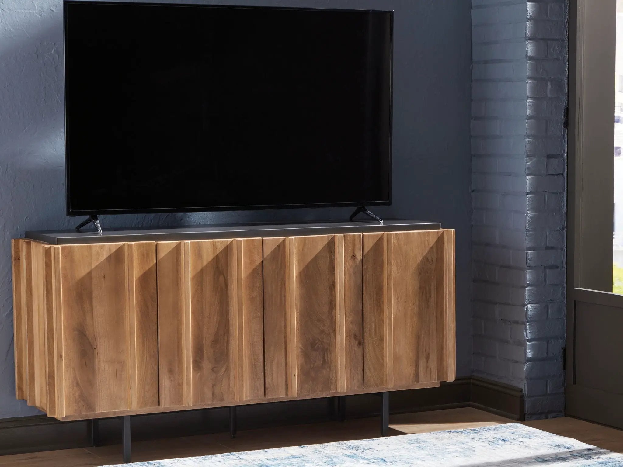 Quintavious - Accent Cabinet - Brown / Charcoal by Unique Piece Furniture