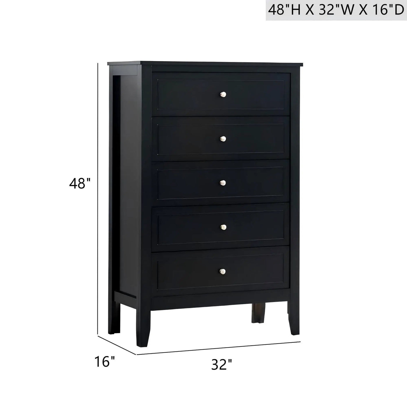 Daniel - Chest, 5 Drawer Storage Unit by HouseOfZazla