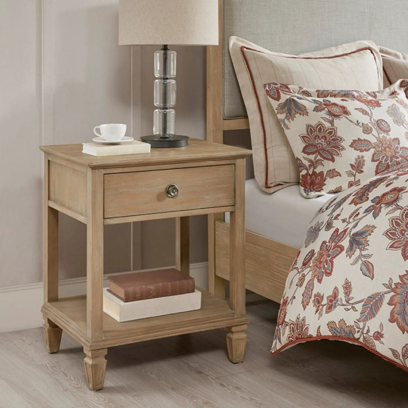 Victoria - Bedside Table With Drawer And Shelf by HouseOfZazla