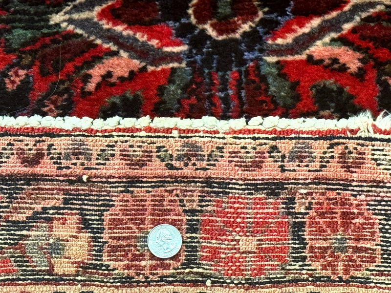 Persian Rug 3x5, Red Tribal Rug, Semi Antique, Wool Rug 3 x 5, Persian Hamadan Rug by Jewel Rugs