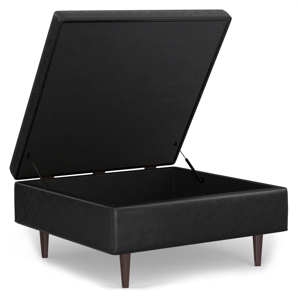 Shay - Large Square Coffee Table Storage Ottoman Mid-Century Style, photo 37 of 40