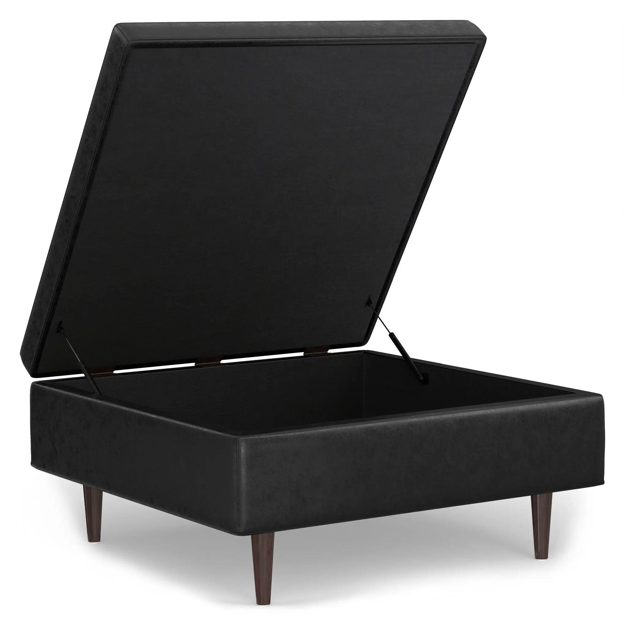 Shay - Large Square Coffee Table Storage Ottoman Mid-Century Style by HouseOfZazla