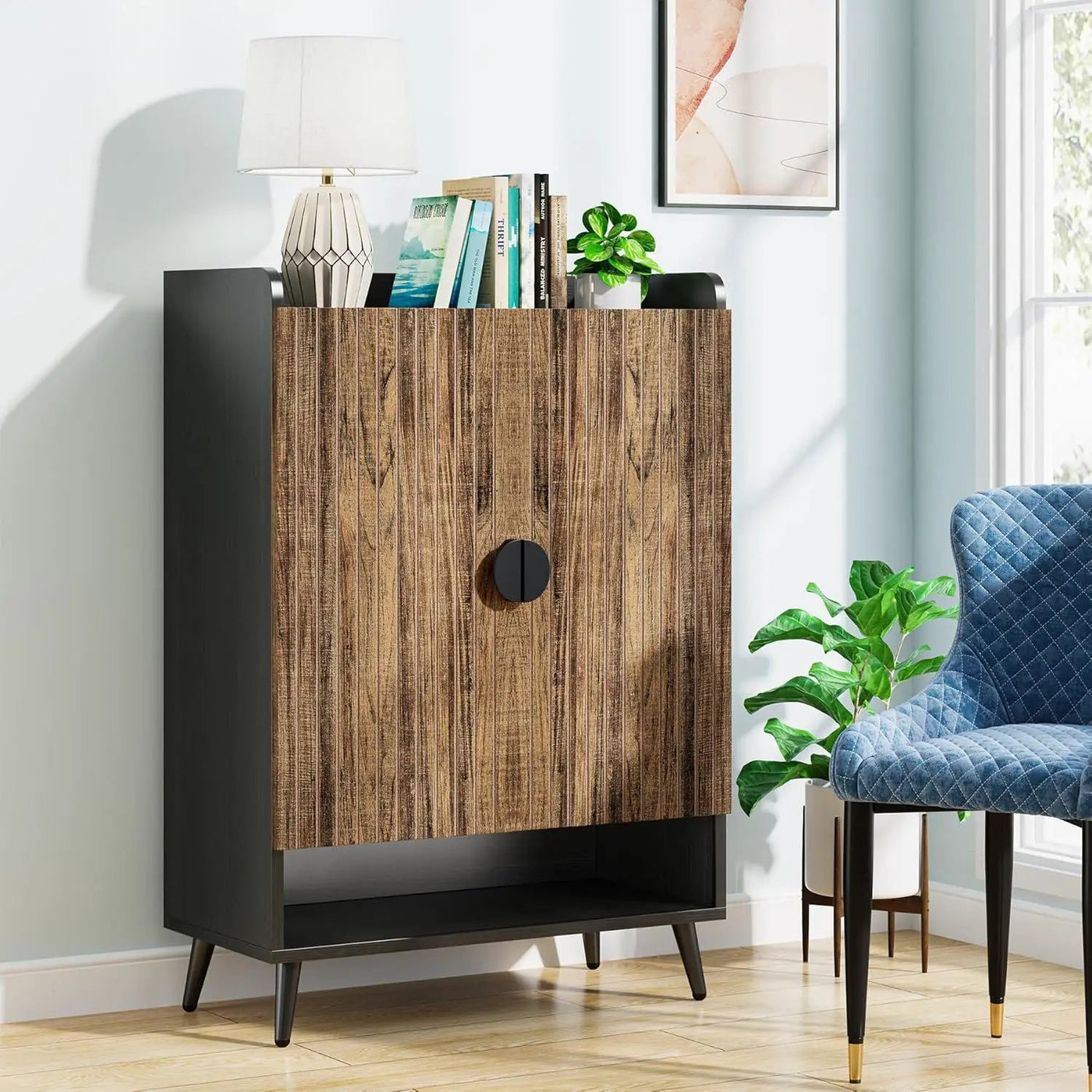 Shoe Cabinet With Doors, 7 Tier Storage Organizer by HouseOfZazla