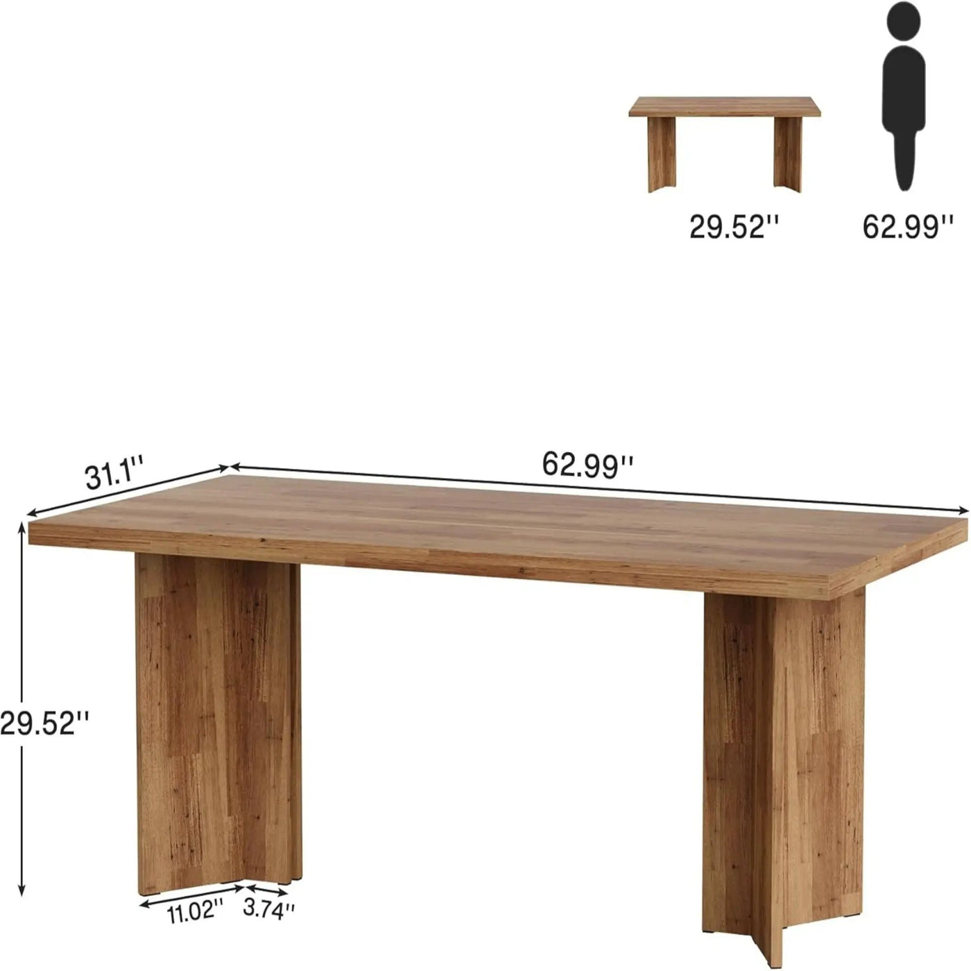 Executive Desk, Vintage Computer Workstation With Thickened Tabletop by HouseOfZazla
