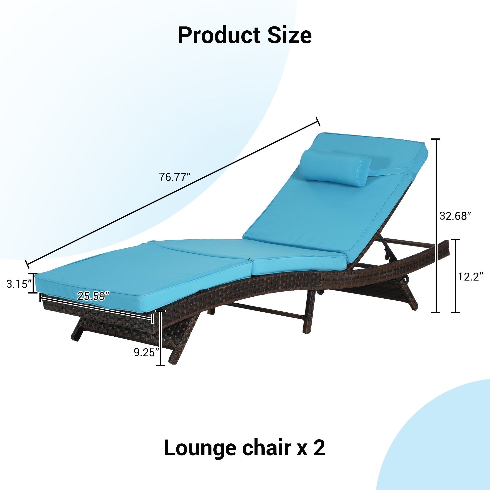 Outdoor Wicker Reclining Chair Set of 2 by HouseOfZazla