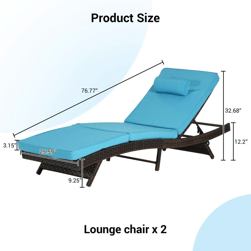 Outdoor Wicker Reclining Chair Set of 2 by HouseOfZazla