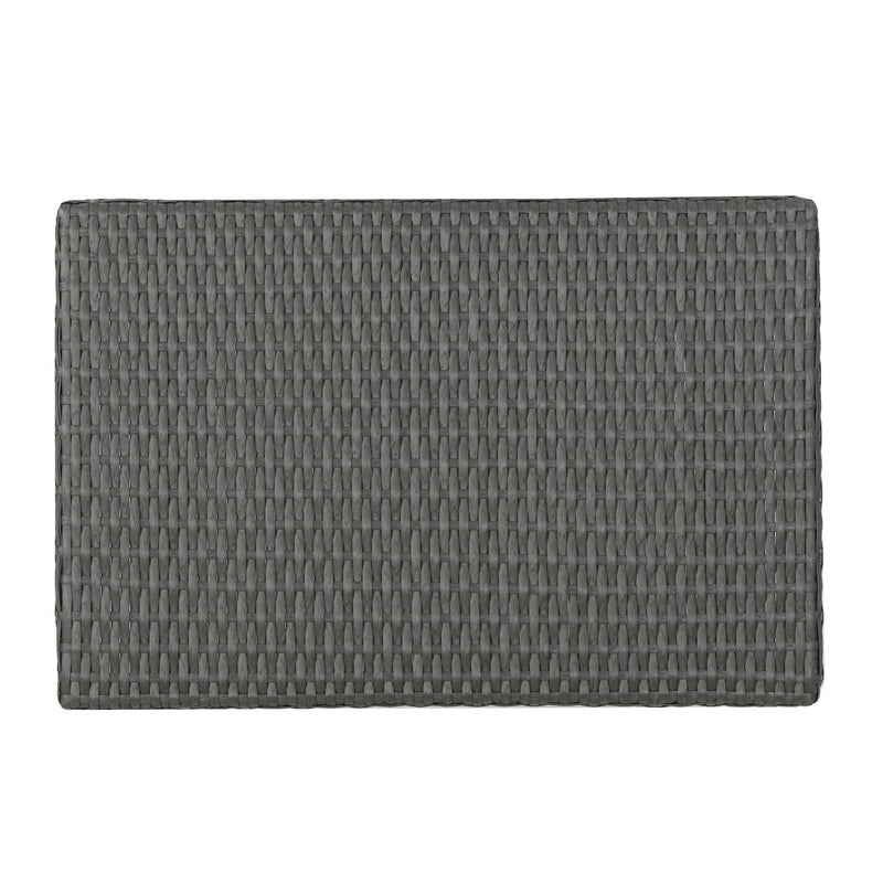 Outdoor Wicker Table With Rectangular Tabletop - Gray by HouseOfZazla