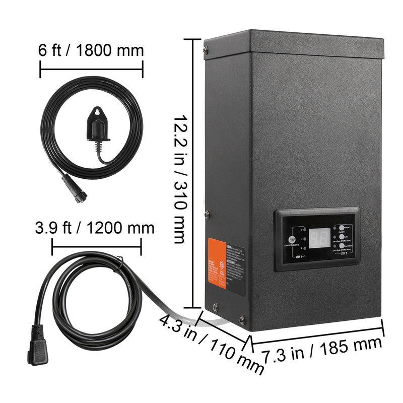 600W Low Voltage Landscape Transformer with Timer and Photocell Sensor by HouseOfZazla