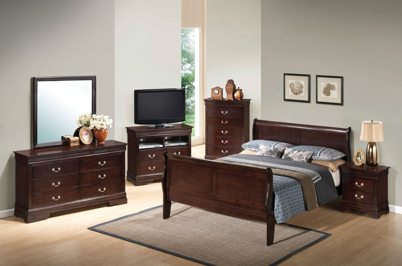 Louis Phillipe - Panel Sleigh Bed by Unique Piece Furniture