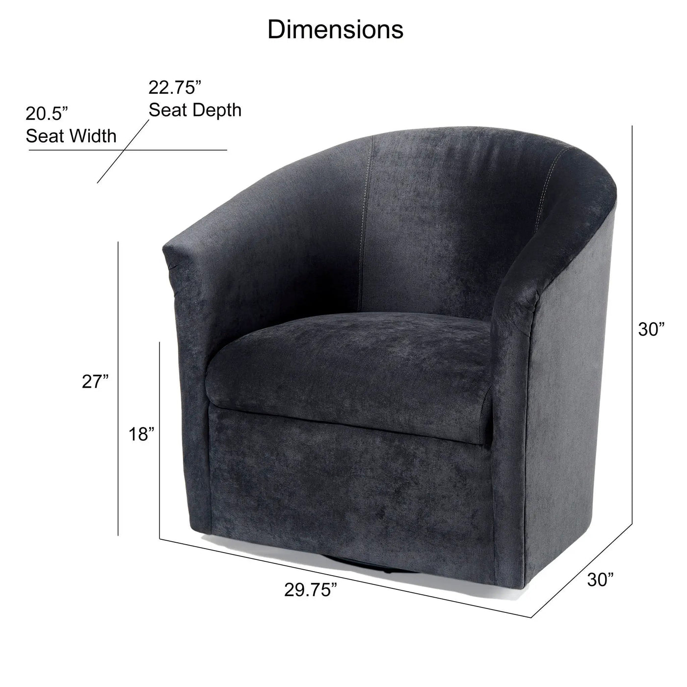 Eden - Swivel Chair With Upholstery And Hardwood Frame by HouseOfZazla
