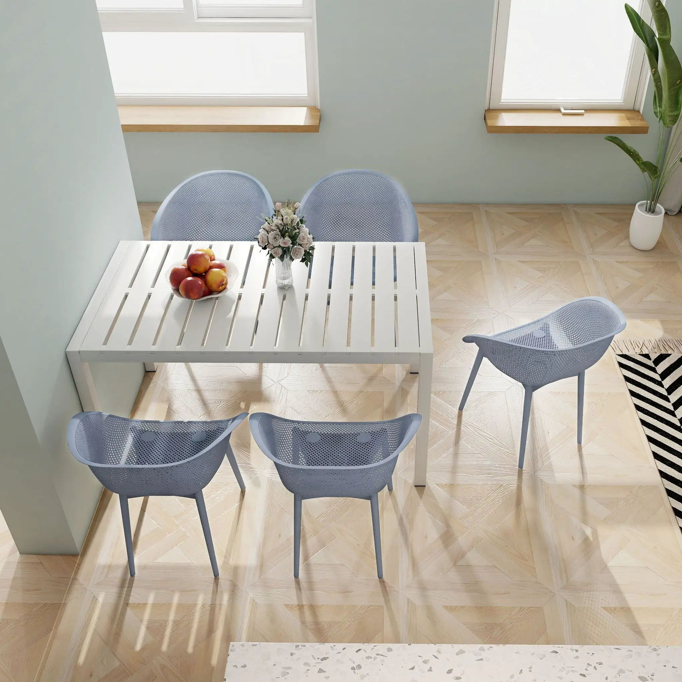 4 Pack Lounge Chair Set With Long Table by HouseOfZazla