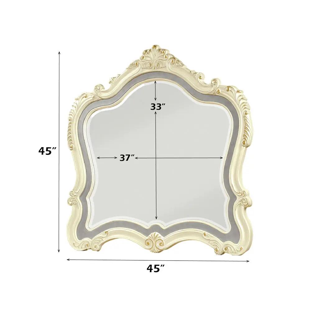 Chantelle - Mirror - Pearl White Finish by Unique Piece Furniture