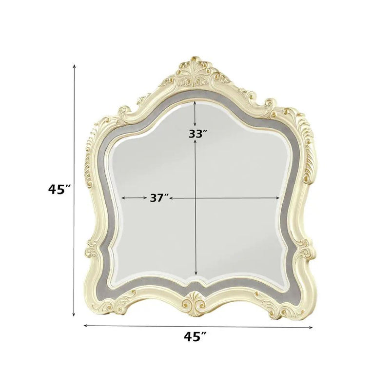 Chantelle - Mirror - Pearl White Finish by Unique Piece Furniture