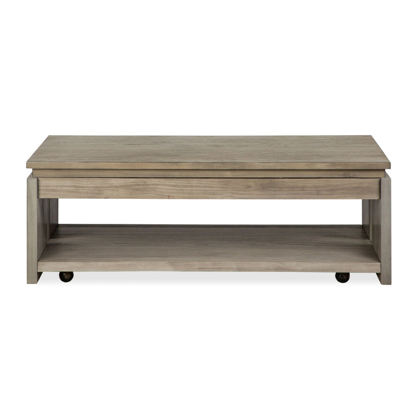 Conrad - Rectangular Lift Top Storage Cocktail Table With Casters - Stone Harbor Gray, photo 5 of 7