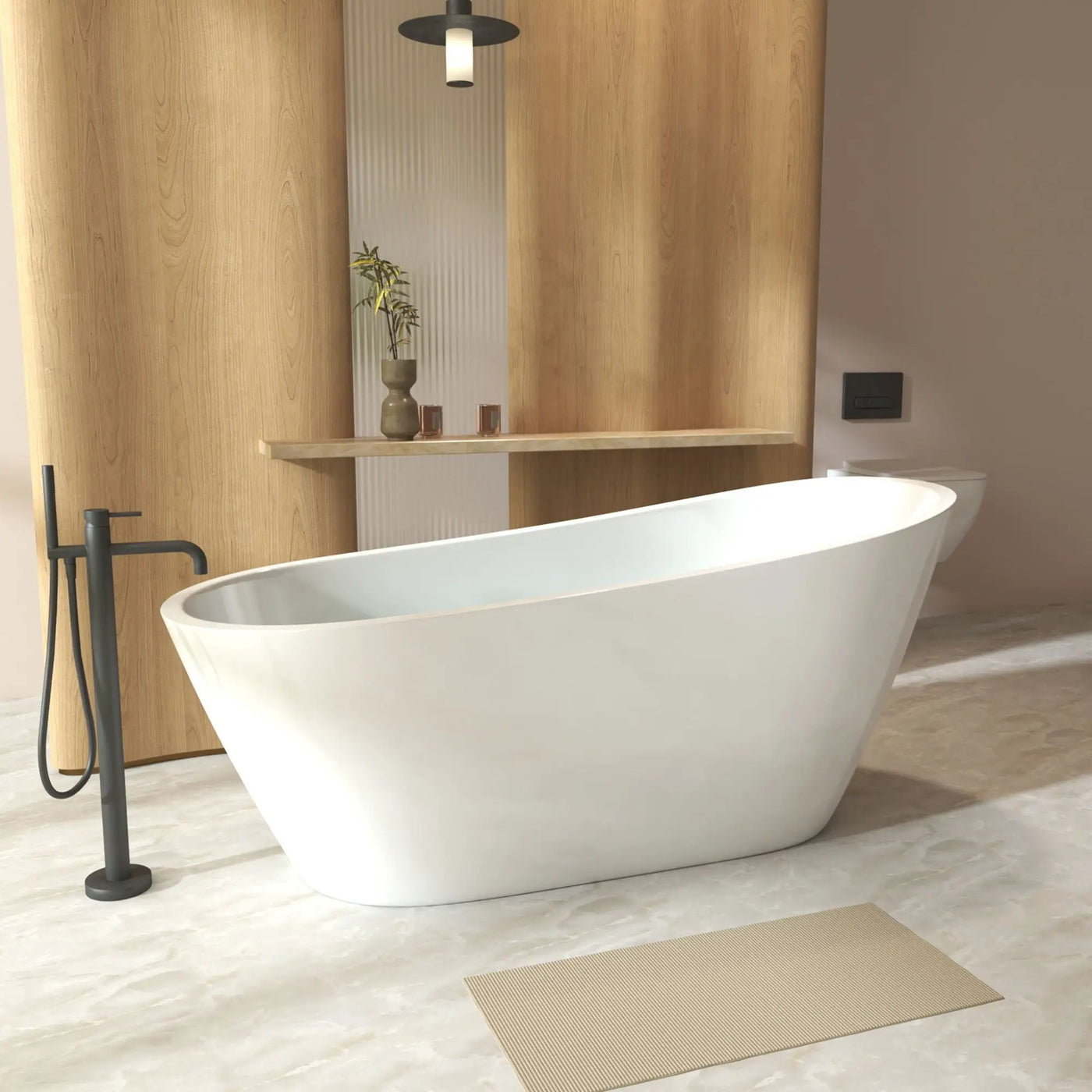 Special-Shaped Freestanding Slipper Bathtub, Overflow & Pop Up Drain by HouseOfZazla