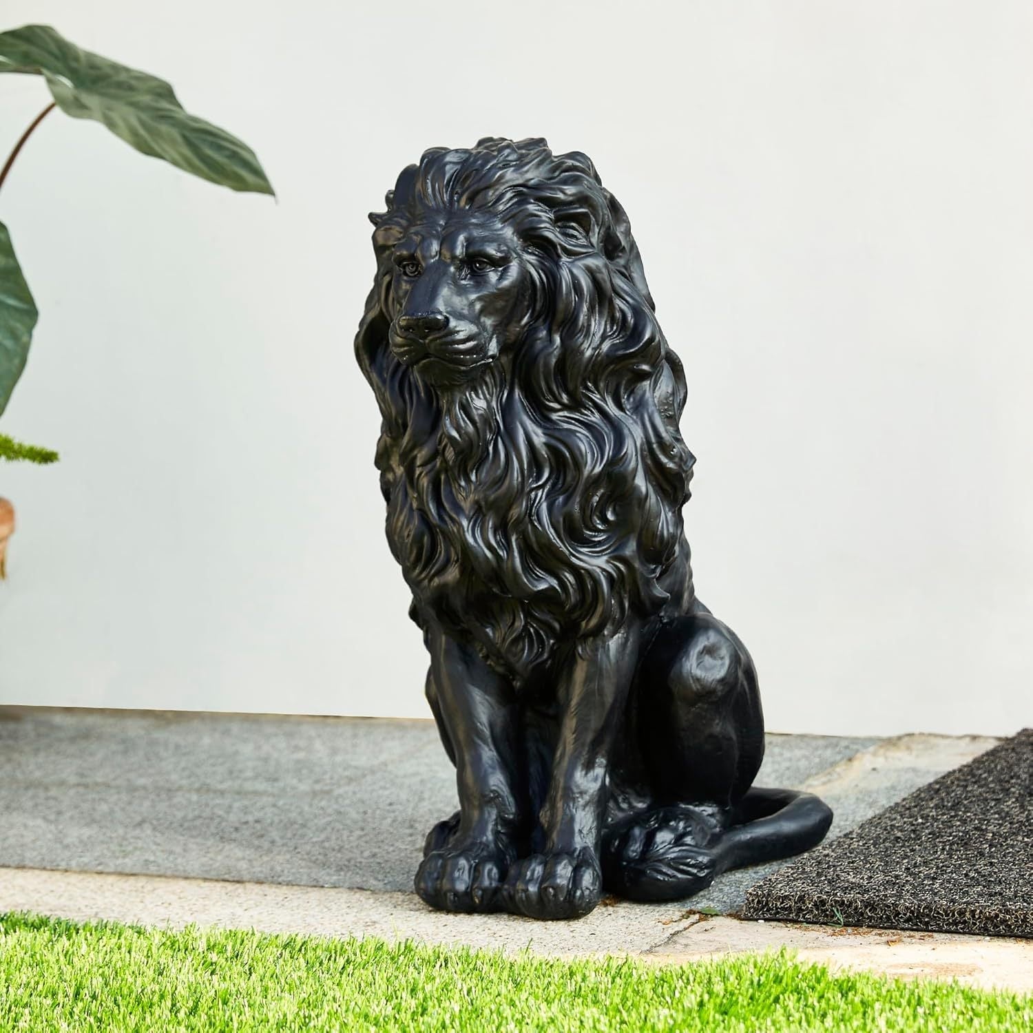 20.5" Resin Outdoor Lion Statue by HouseOfZazla