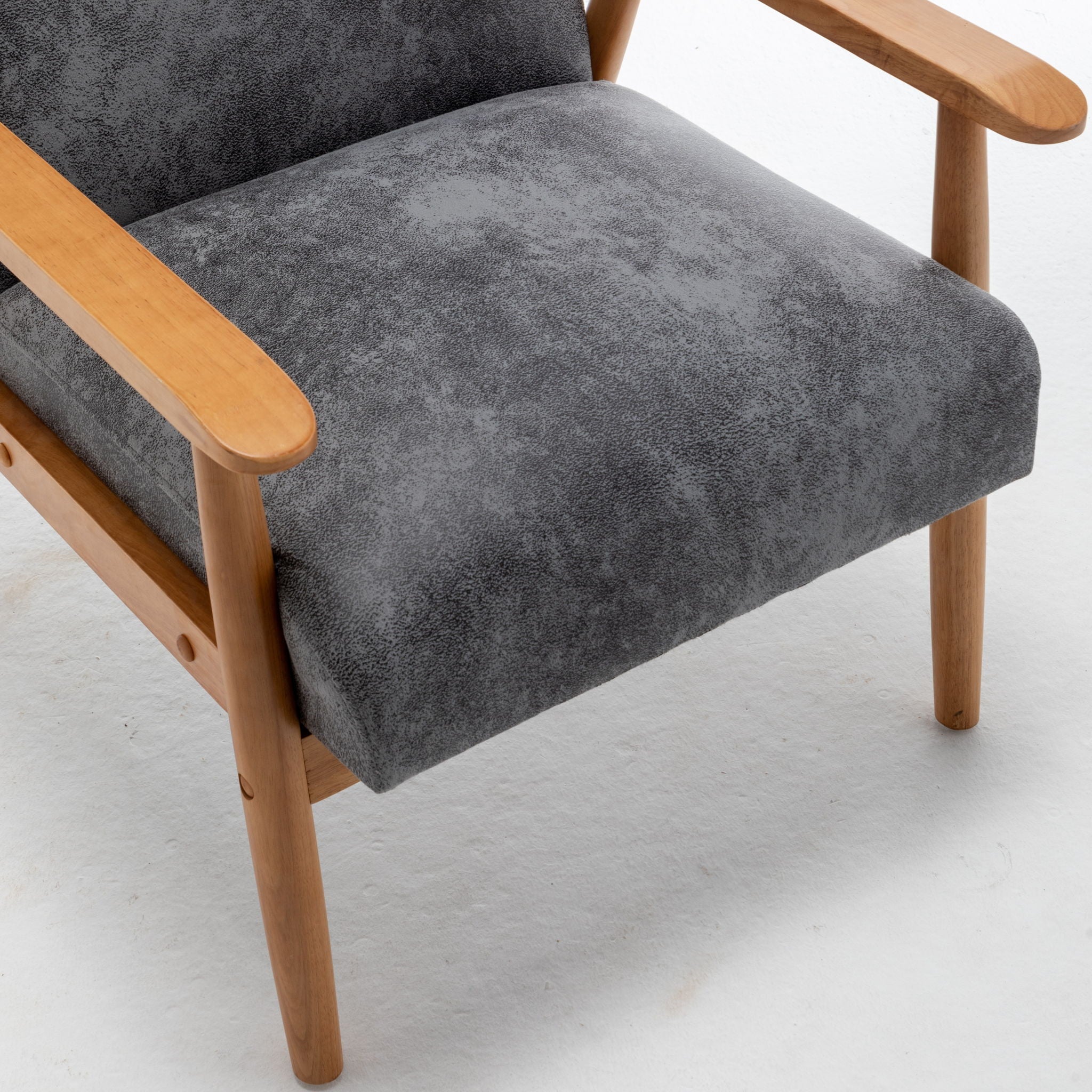 Wide Classic Mid-Century Modern Arm Chair by HouseOfZazla
