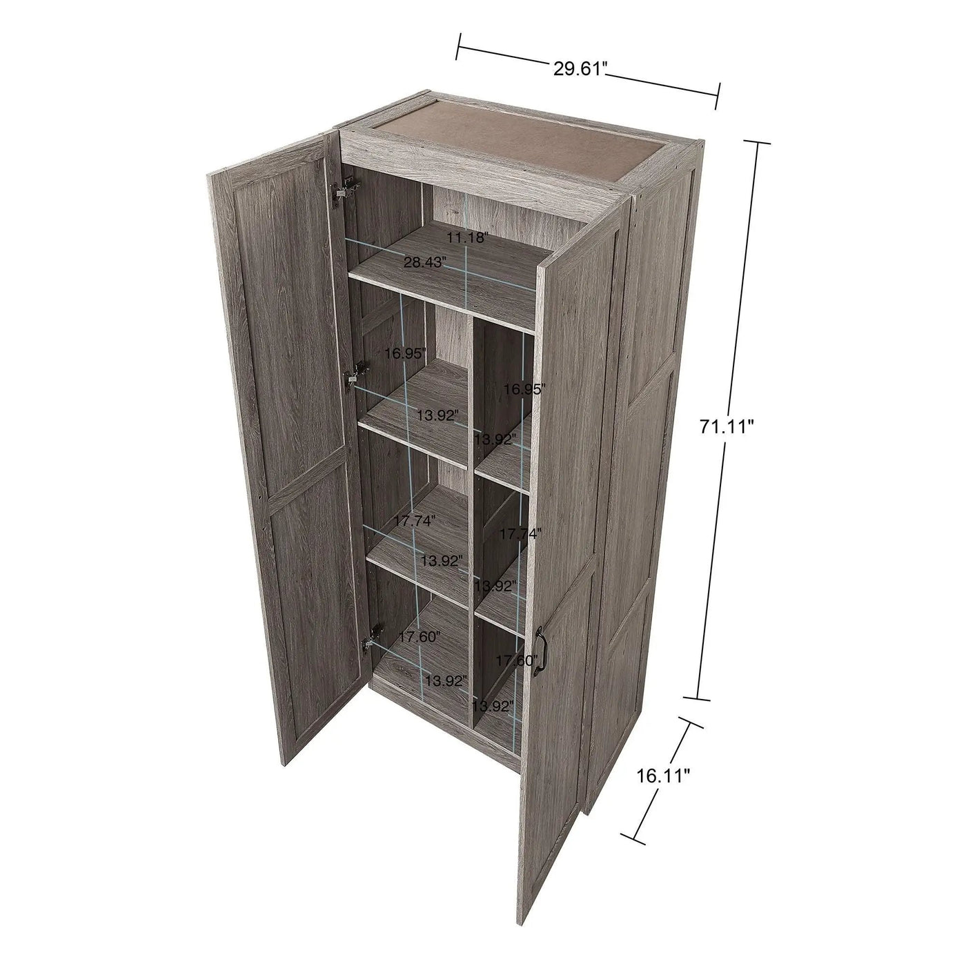 Hopkins - Storage Cabinet With 7 Shelves by HouseOfZazla