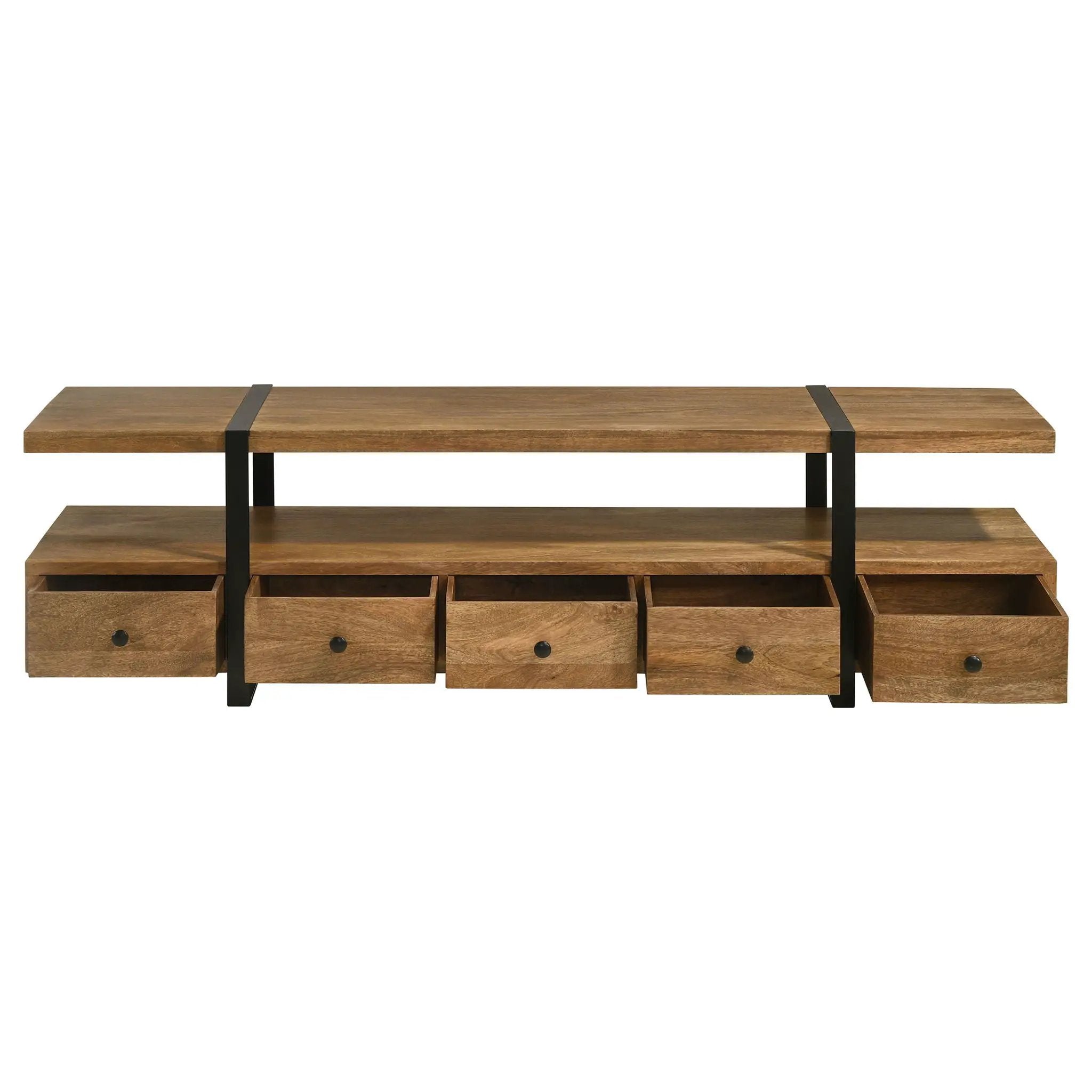 Otto 5-drawer Mango Wood 70-inch TV Stand Media Console Brown by Unique Piece Furniture