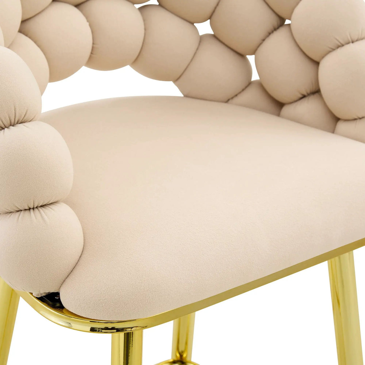 Bubble, Ball Chain Tufted Bar Chairs For Kitchen Island & Home Bar (Set of 2) by HouseOfZazla