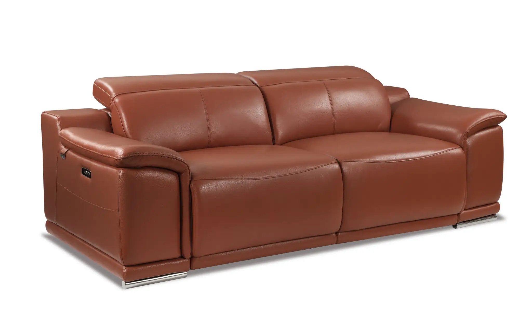 Genuine Italian Leather Power Reclining Sofa by BLAKHOM