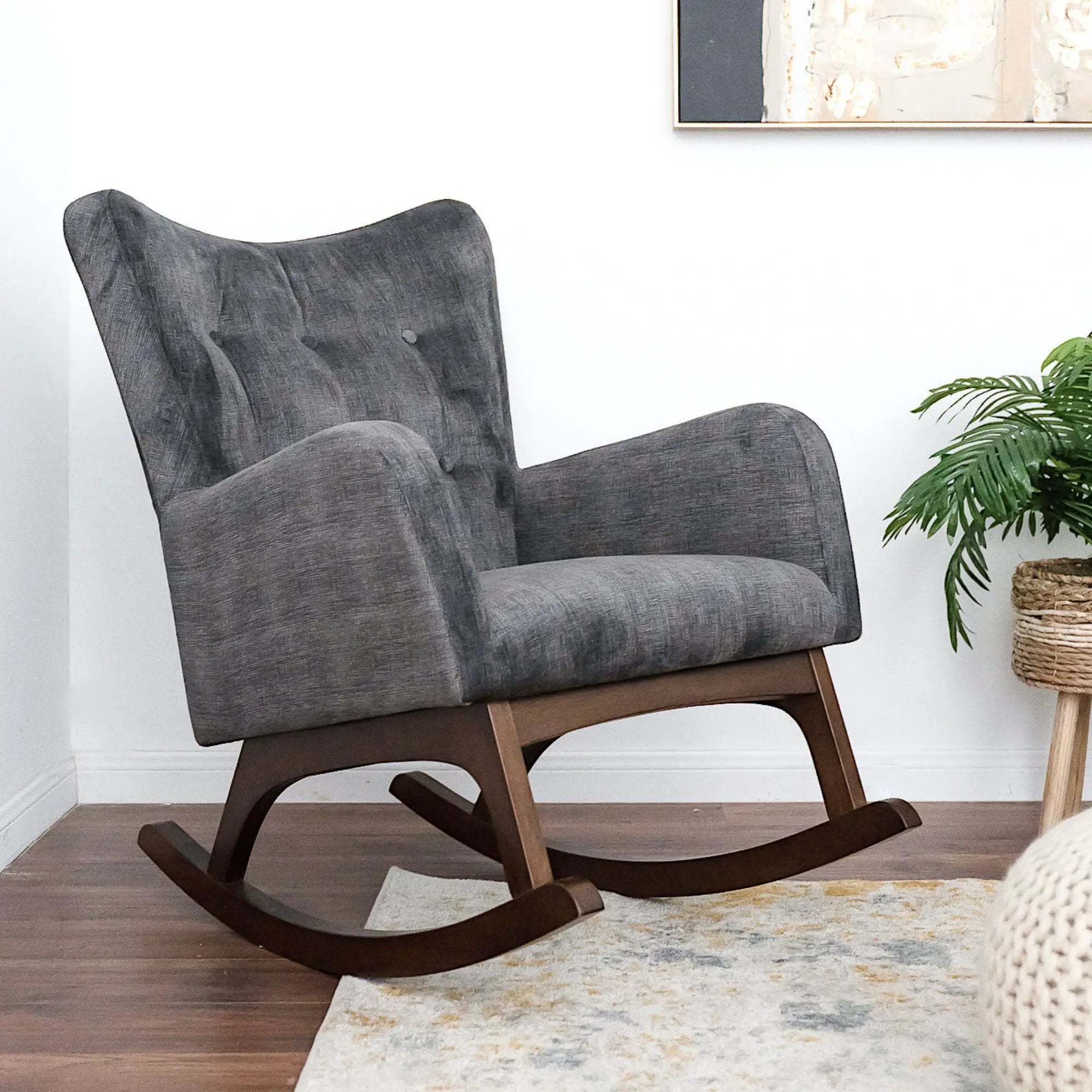 Alistair - Rocking Chair - Brown / Dark Gray by Unique Piece Furniture