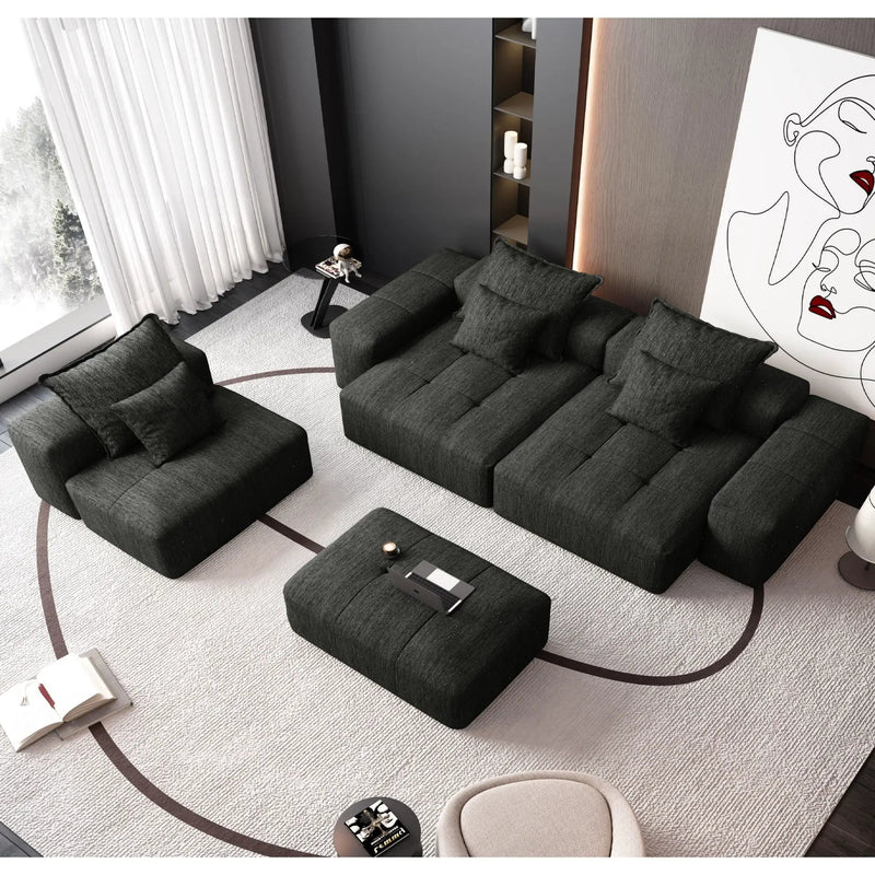 Modern Oversized DIY Combination Modular Sectional Sofa With Pillows by HouseOfZazla