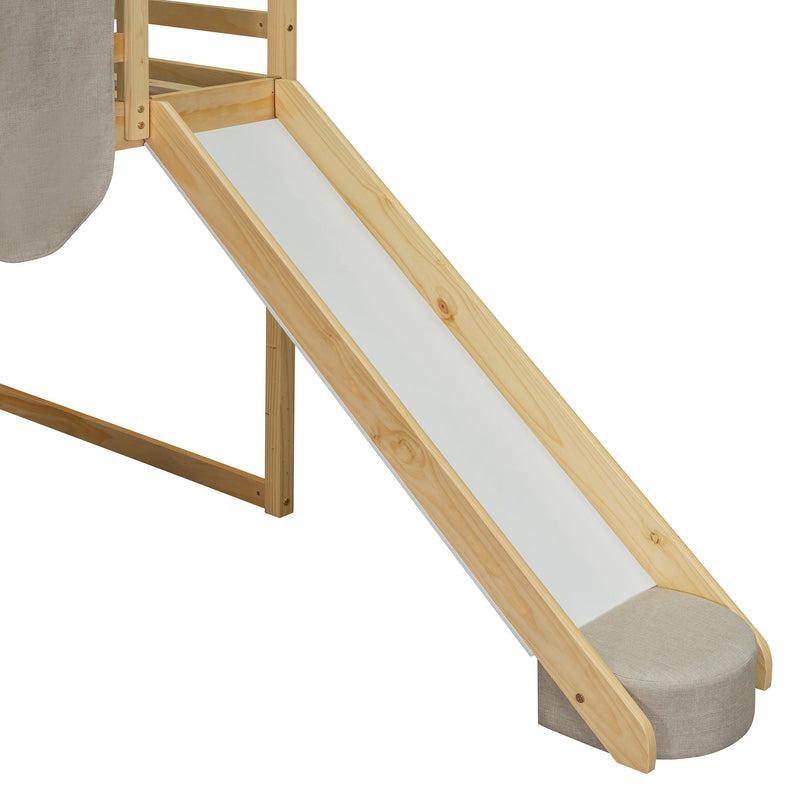 Loft Bed With House Shaped Frame And Tent by HouseOfZazla