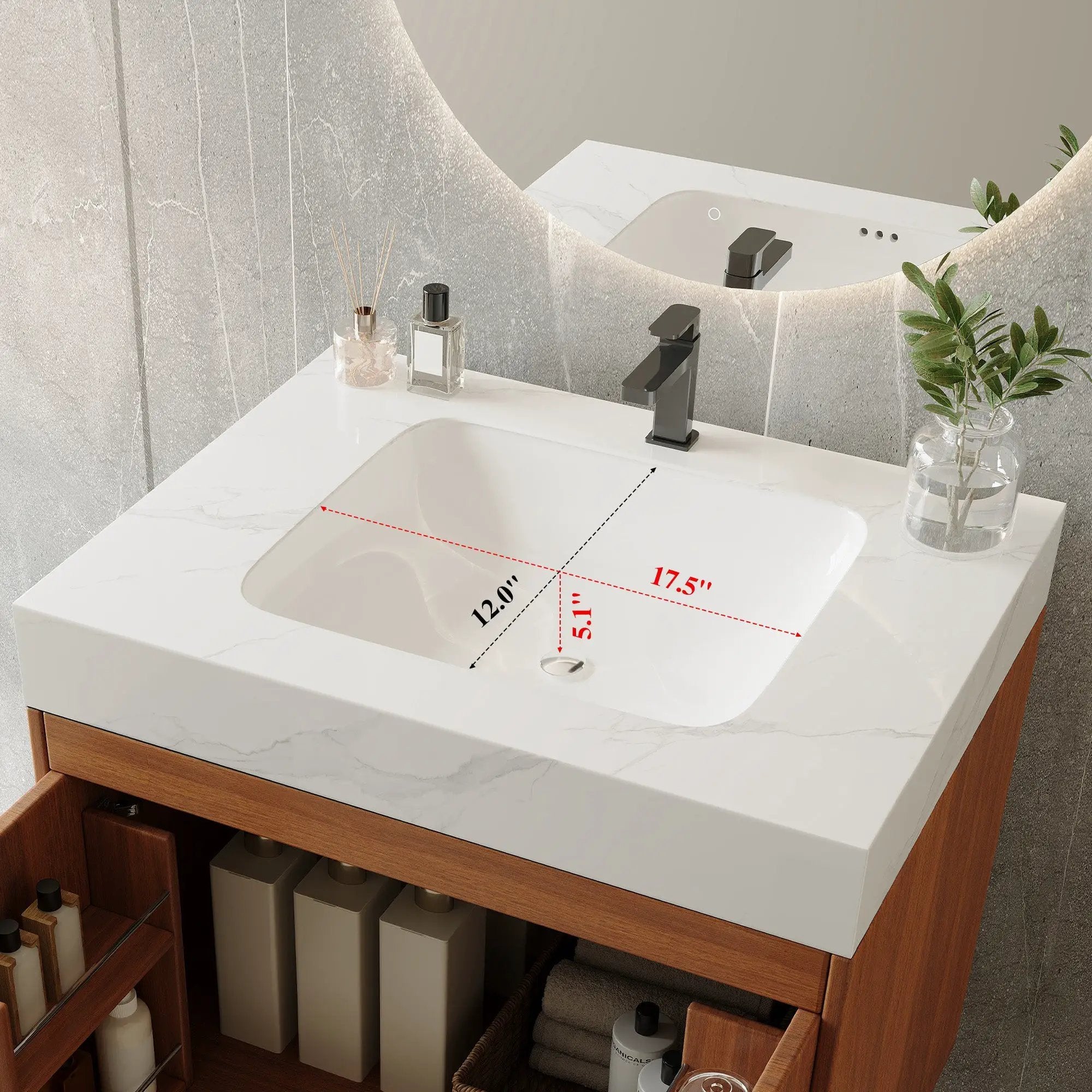 Mid-Century Free-Standing Bathroom Vanity by HouseOfZazla