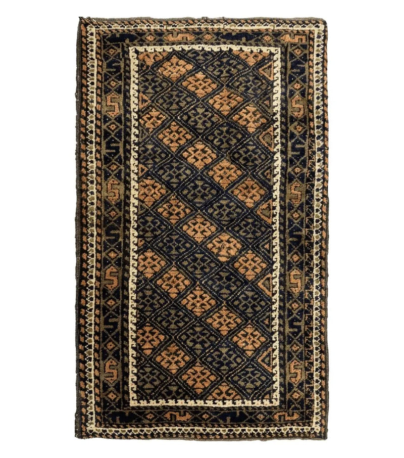 2' X 3' Antique Handmade Pakistani Bokhara Turkoman Balouchi Wool Rug Mat Nice by Jewel Rugs