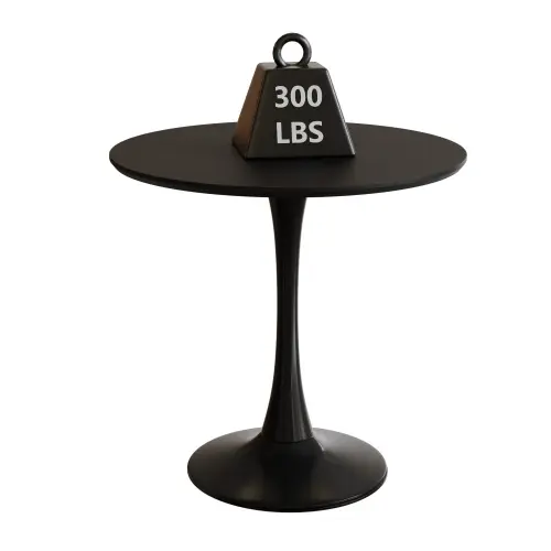 Modern Black Round Table by HouseOfZazla
