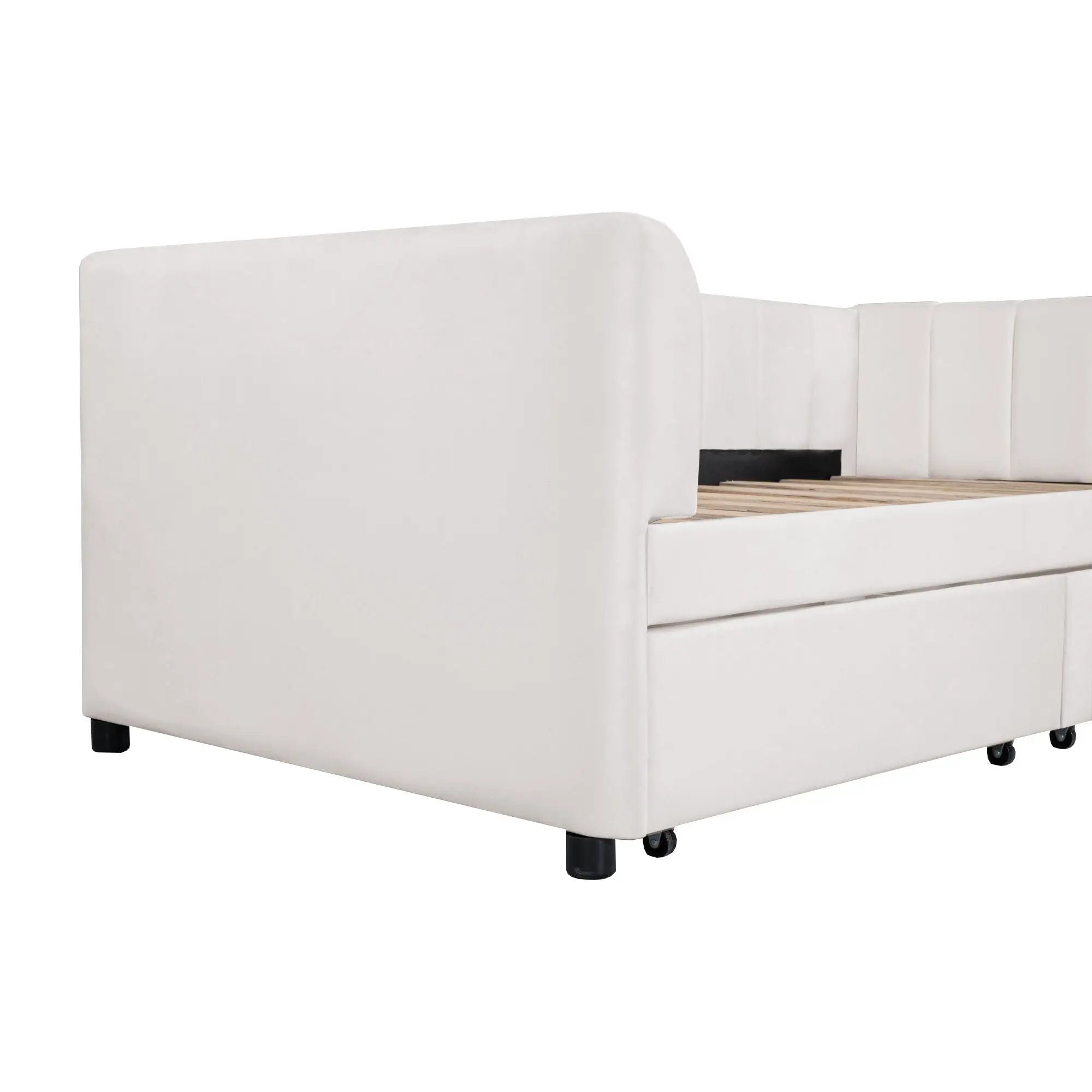 Upholstered Daybed With Ergonomic Design Backrest by HouseOfZazla