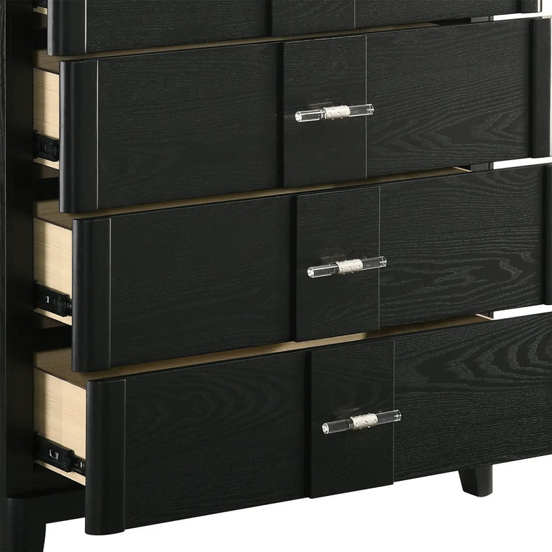 Opel - 5 Drawer Chest - Black by HouseOfZazla